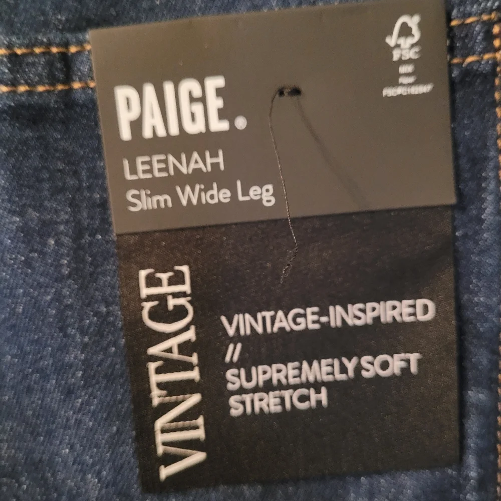 NWT PAIGE Leenah slim wide leg high waist jeans - 31. A2 - Picture 7 of 12
